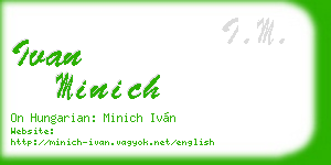 ivan minich business card